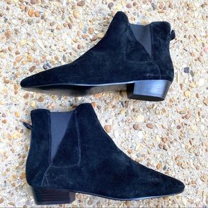 NWOT NWOB Ann Taylor Jocelyn Black Suede Booties 7.5
